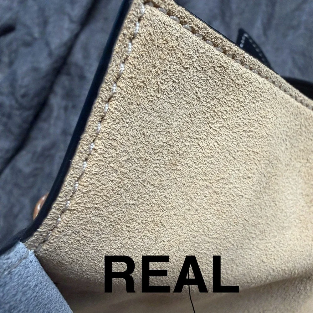 Don't buy a FAKE Tory Burch Lee Radziwill Suede/Leather double bag!